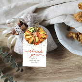 Waterverf pompoen bedankt label cadeaulabel