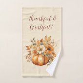Waterverf pompoen bloemontwerp- bad handdoek (Handdoek)