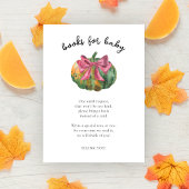 Waterverf pompoen boog boeken voor baby informatiekaartje