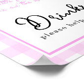 Waterverf pompoen boog boog baby shower Drinken Poster (Hoek)