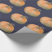 Waterverf Pompoen Cadeaupapier (Hoek)