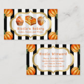Waterverf pompoen cakes en taart bakkerij visitekaartje (Voorkant / Achterkant)