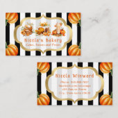Waterverf pompoen cakes en taart bakkerij visitekaartje (Voorkant / Achterkant)