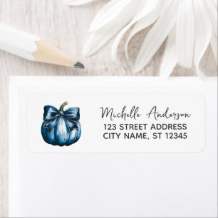 Waterverf Pompoen Coquette Bow Retouradres Etiket