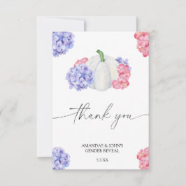 Waterverf Pompoen Dank je gender onthullen Bedankkaart