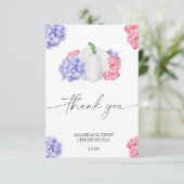 Waterverf Pompoen Dank je gender onthullen Bedankkaart (Staand voorkant)