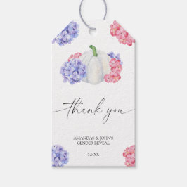 Waterverf Pompoen Dank je gender onthullen Cadeaulabel