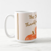 Waterverf Pompoen Dankbaar PERSONALISEREN Koffiemok (Links)