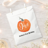 Waterverf pompoen eerste verjaardag bedankzakje (Geknipt)