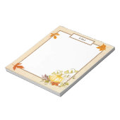 Waterverf pompoen en bladeren | Herfst met Notitie Notitieblok (Linkerzijde)