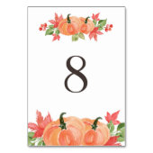 Waterverf Pompoen en Esdoornblad Kransen Tafel 8 Kaart (Voorkant)