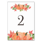 Waterverf Pompoen en Esdoorngroen Kransen Tafel 2 Kaart (Achterkant)