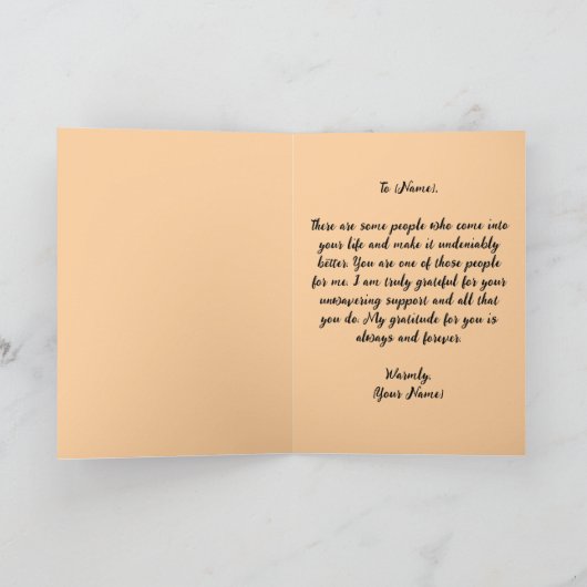 Waterverf pompoen en herfstbladeren Thanksgiving Kaart (Binnen)