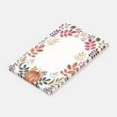 Waterverf pompoen en herfstleien post-it® notes (Schuin)