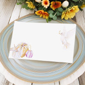 Waterverf pompoen en witte duif Thanksgiving Plaatskaartje