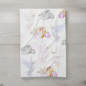 Waterverf pompoen en witte duif Thanksgiving Theedoek