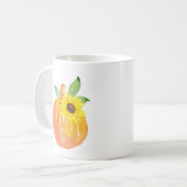 Waterverf Pompoen en Zonnebloem Koffiemok (Voorkant links)