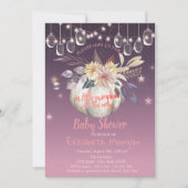 Waterverf pompoen, Floral, licht Baby shower Kaart (Voorkant)