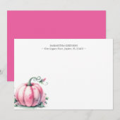 Waterverf pompoen Gepersonaliseerd notitiekaarten Notitiekaartje (Voorkant / Achterkant)