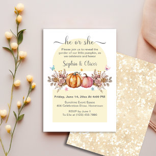 Waterverf pompoen geslacht onthullen hij of zij kaart