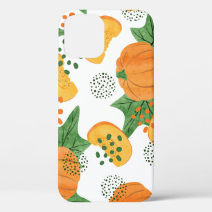 Waterverf Pompoen Groente: Sinaasappel Naadloos Case-Mate iPhone Case