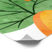 Waterverf Pompoen Groente: Sinaasappel Naadloos Poster (Hoek)