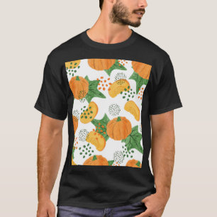Waterverf Pompoen Groente: Sinaasappel Naadloos T-shirt