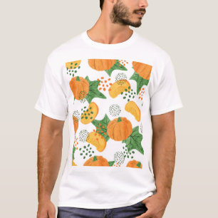 Waterverf Pompoen Groente: Sinaasappel Naadloos T-shirt