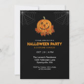 Waterverf pompoen Halloween Party Invitation (Voorkant)