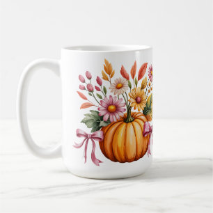 Waterverf pompoen Halloween T-shirt – Schattige na Koffiemok