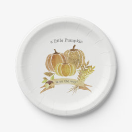 Waterverf Pompoen Herfst Baby shower Papier Bord