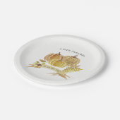 Waterverf Pompoen Herfst Baby shower Papier Bord (Gekanteld)