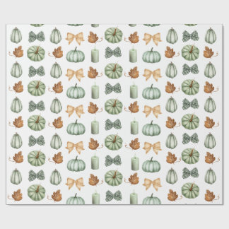 Waterverf Pompoen Herfst Cadeauverpakking Cadeaupapier