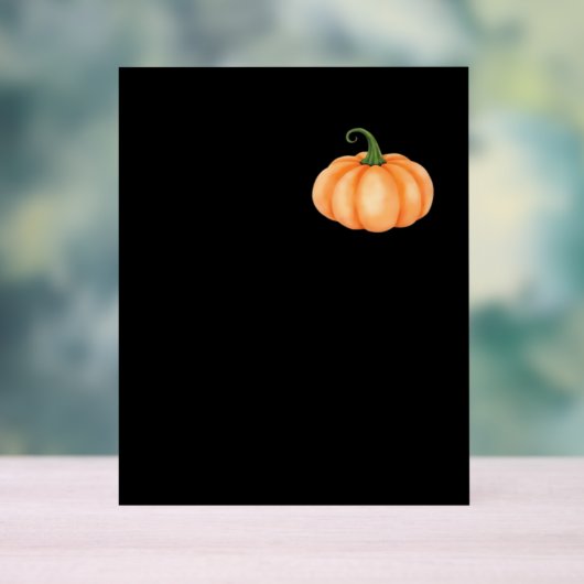Waterverf pompoen - Herfst en Halloween Ontwerp O Acryl Bord (Neutraal)