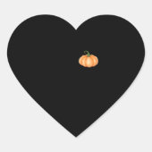 Waterverf pompoen - Herfst en Halloween Ontwerp O Hart Sticker (Voorkant)