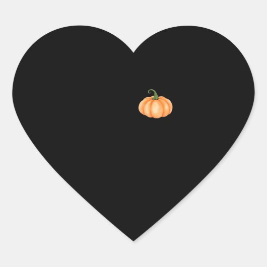 Waterverf pompoen - Herfst en Halloween Ontwerp O Hart Sticker (Voorkant)