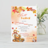 Waterverf Pompoen Herfst Festival Kaart (Staand voorkant)