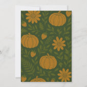 Waterverf Pompoen Herfst Herfst Bloemen Baby showe Kaart (Achterkant)