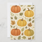 Waterverf Pompoen Herfst Herfst Bloemen Baby showe Kaart (Achterkant)