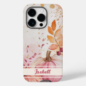 waterverf pompoen herfst ontwerp met naam Case-Mate iPhone case (Achterkant)