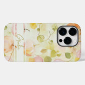 waterverf pompoen herfst ontwerp met naam Case-Mate iPhone case (Achterkant (horizontaal))