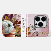 waterverf pompoen herfst ontwerp met naam Case-Mate iPhone case (Achterkant (horizontaal))