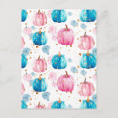 waterverf pompoen herfst patroon briefkaart (Voorkant)