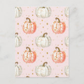 waterverf pompoen herfst patroon briefkaart (Voorkant)