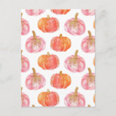 waterverf pompoen herfst patroon briefkaart (Voorkant)