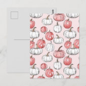 waterverf pompoen herfst patroon briefkaart (Voorkant / Achterkant)