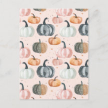 waterverf pompoen herfst patroon