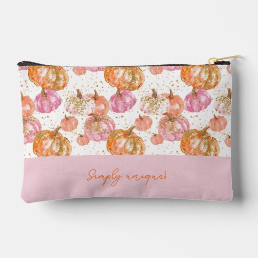 Waterverf Pompoen Herfst Patroon Etui (Achterkant)