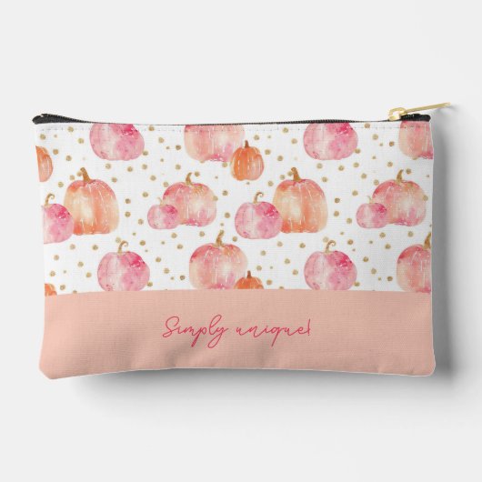 Waterverf Pompoen Herfst Patroon Etui (Achterkant)