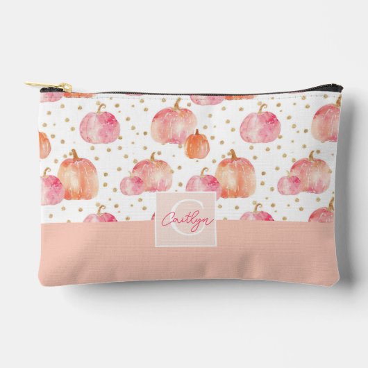 Waterverf Pompoen Herfst Patroon Etui (Voorkant)